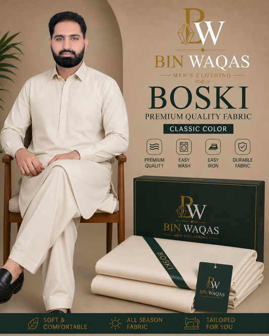 Bin Waqas Classic Boski — Premium Quality Fabric